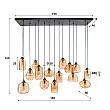 Luster 70-70 Rib 15L Jantar Glass
