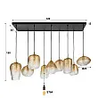Luster 70-96 Stripe 5+4L Jantar Glass