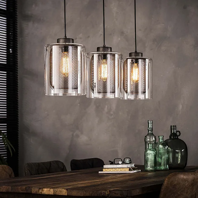 Luster 72-52 3 x Ø20cm Grid glass - PRODUKT JE SKLADOM U NÁS - 1Ks Luster 72-52 3 x Ø20cm Grid glass - PRODUKT JE SKLADOM U NÁS - 1Ks