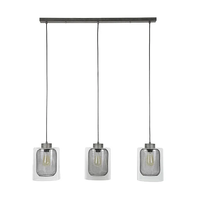 Luster 72-52 3 x Ø20cm Grid glass - PRODUKT JE SKLADOM U NÁS - 1Ks Luster 72-52 3 x Ø20cm Grid glass - PRODUKT JE SKLADOM U NÁS - 1Ks