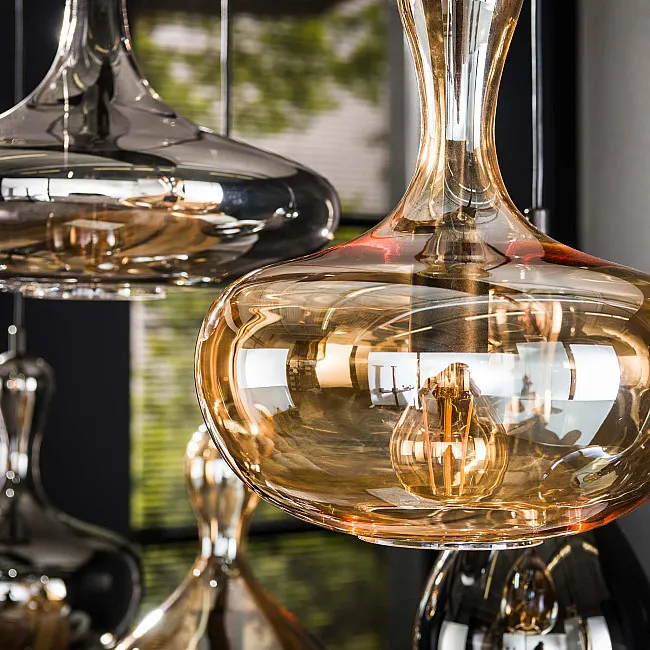 Luster 74-44 Karaf 4+3L Jantar-Chrome Glass