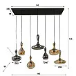 Luster 74-44 Karaf 4+3L Jantar-Chrome Glass