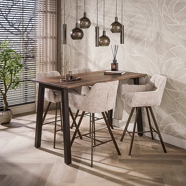 Luster 79-12S Sfere 4+3L Brown Frosted Glass