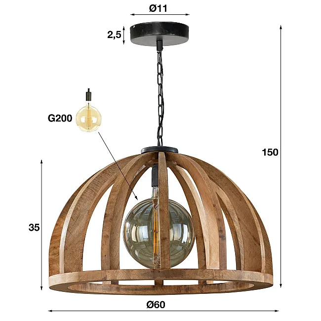 Luster 83-66 Wooden curved mango frame - PRODUKT JE SKLADOM U NÁS - 1Ks Luster 83-66 Wooden curved mango frame - PRODUKT JE SKLADOM U NÁS - 1Ks