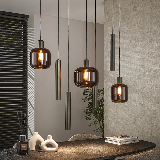 Luster 84-31 Bronza 4+3L Brown Glass