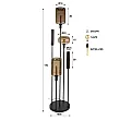 Stojaca lampa Serene 3L Brown Glass