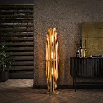 Stojaca lampa 70-52 Orbit 3L Drevo Mango