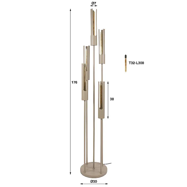 Stojaca lampa 72-00A Tube 5L