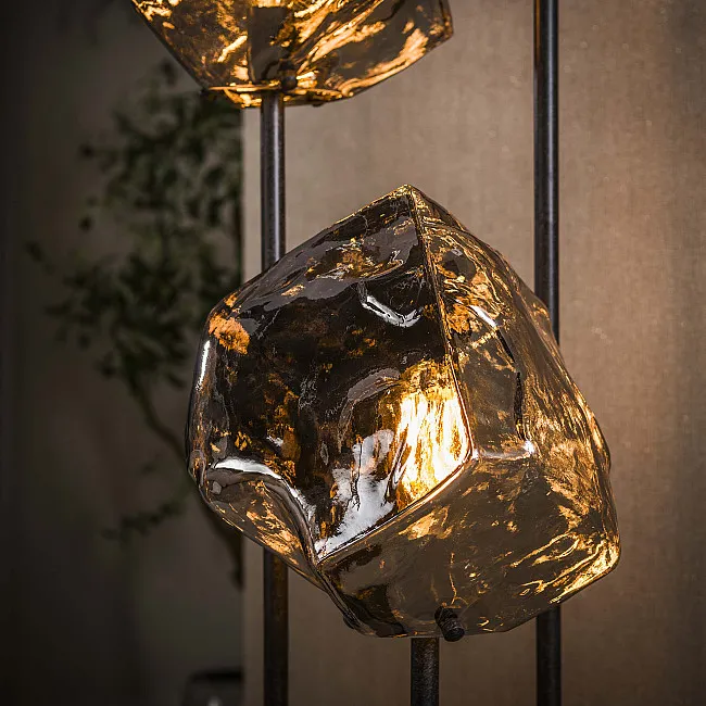 Stojaca lampa 72-26 Rock 3L Chrome glass