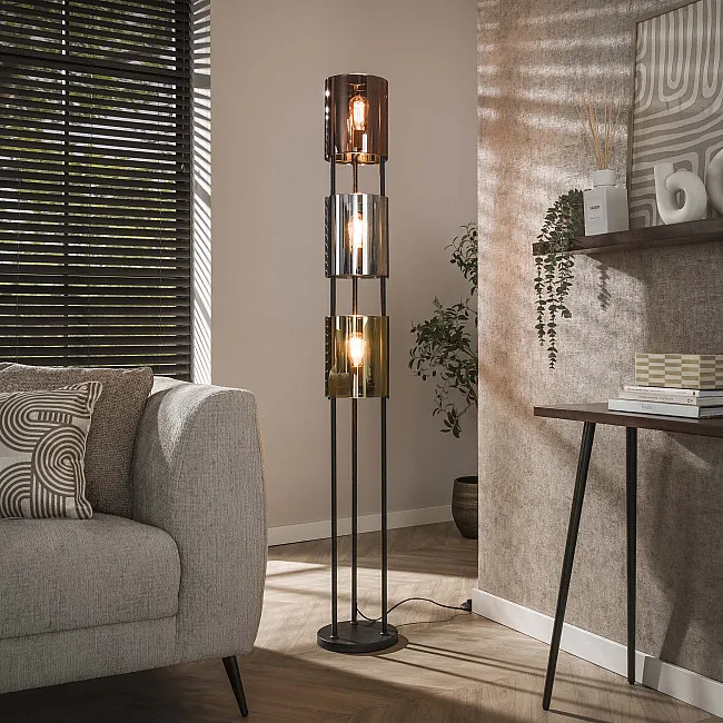 Stojaca lampa 73-45 Lucente 3L Multicolour Glass