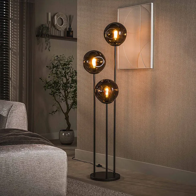Stojaca lampa 74-50A Stellar 3L Brown Glass