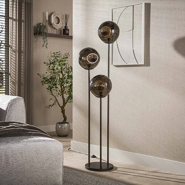 Stojaca lampa 74-50A Stellar 3L Brown Glass