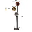 Stojaca lampa 74-50B Stellar 3L Multicolour Glass