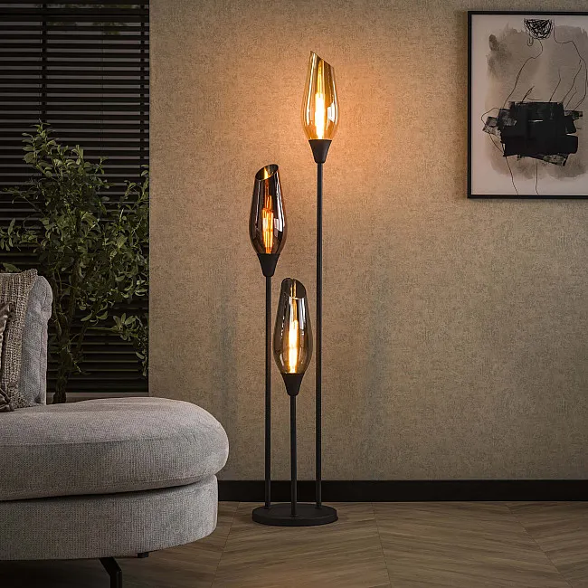 Stojaca lampa 76-90B Cocoon 3L Multicolour glass