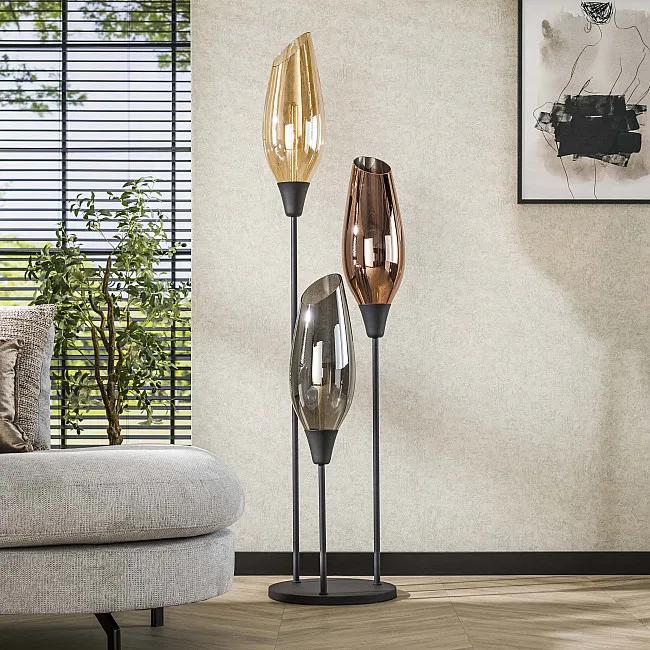 Stojaca lampa 76-91 Cocoon 3L Multicolour glass