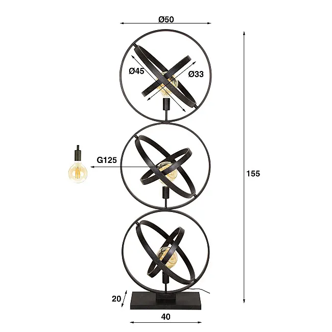 Stojaca lampa 77-86 Galaxy 3L