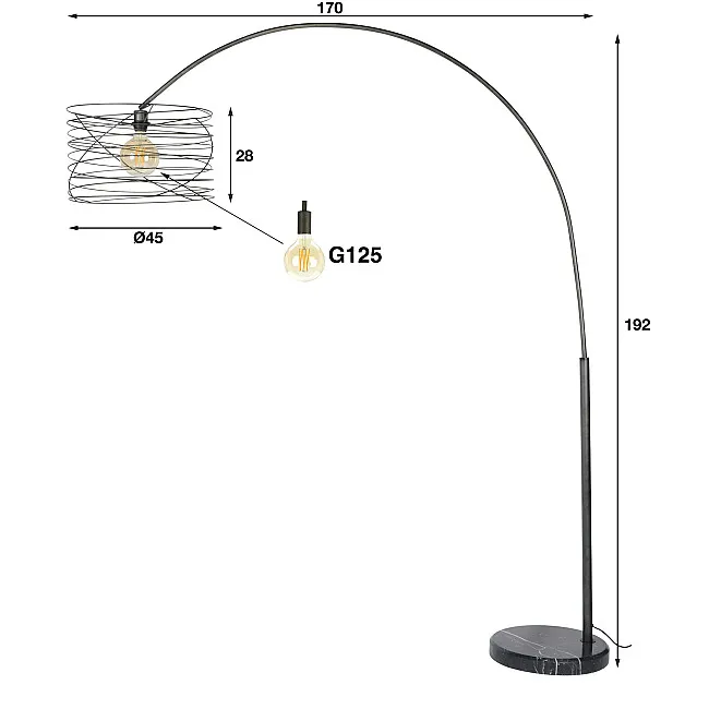 Stojaca lampa 79-62 Curl 1L