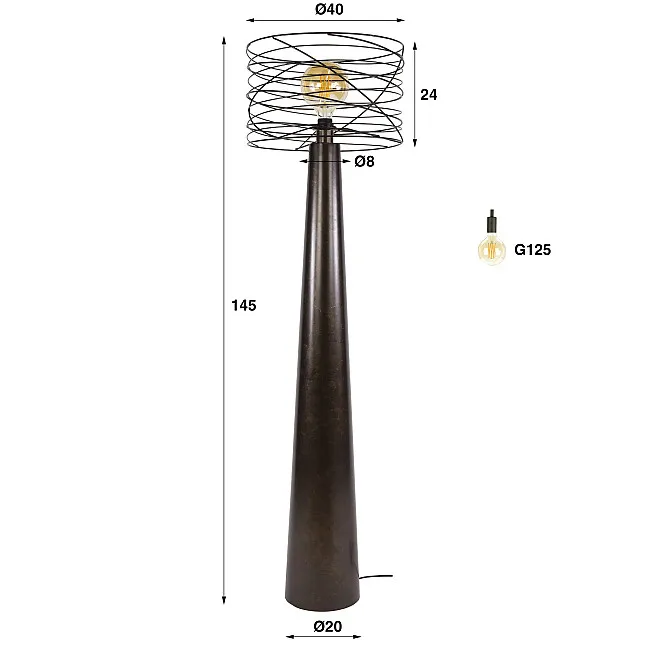 Stojaca lampa 79-69 Curl 1L