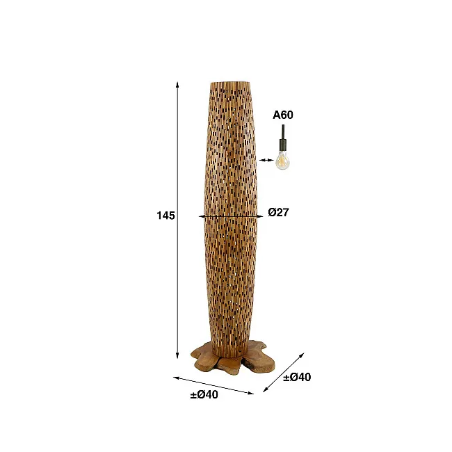 Stojaca lampa 80-81 Bars 3L Drevo Teak