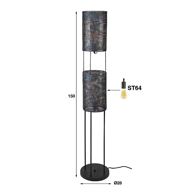 Stojaca lampa 81-09 2L Armor Tube Stojaca lampa 81-09 2L Armor Tube