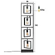 Stojaca lampa 83-42 4L Turn Square