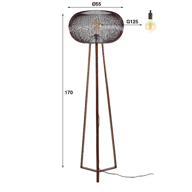 Stojaca lampa 83-83 Twist 1L Cooper