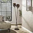 Stojaca lampa 84-30 Bronza 2L Brown Glass