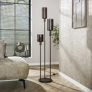 Stojaca lampa 84-35 Sepiora 3L Brown Glass