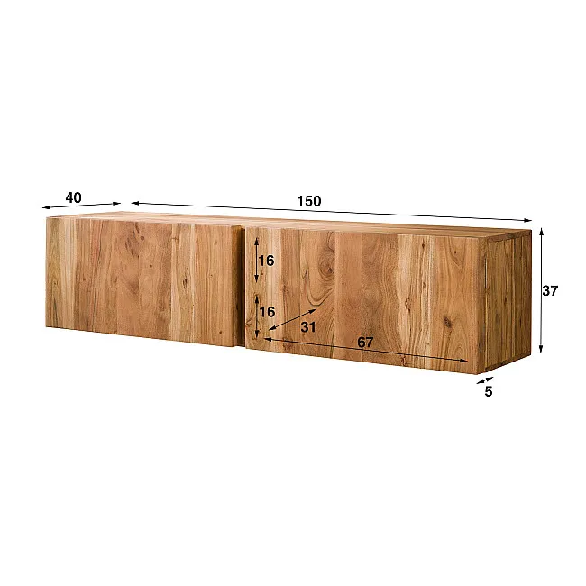 TV-skrinka 28-51 Block 150cm Drevo Acacia TV-skrinka 28-51 Block 150cm Drevo Acacia